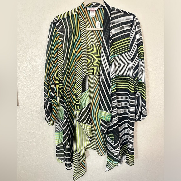 NWT Pretty Woman stripe Coverup size 1XL - Picture 1 of 5